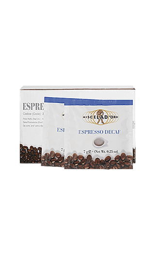 Miscela d'Oro Kaffee Espresso - Decaffeinato Pads 150 Stück Miscela d'Oro Kaffee Espresso - Decaffeinato Pads 150 Stück