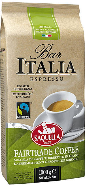 Saquella Bar Italia Fairtrade 1kg Bohnen Saquella Bar Italia Fairtrade 1kg Bohnen